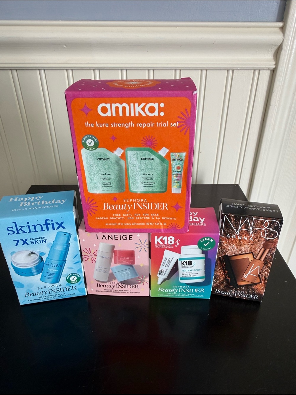 Sephora Amika Trial Set in Bright Pink & Orange Packaging